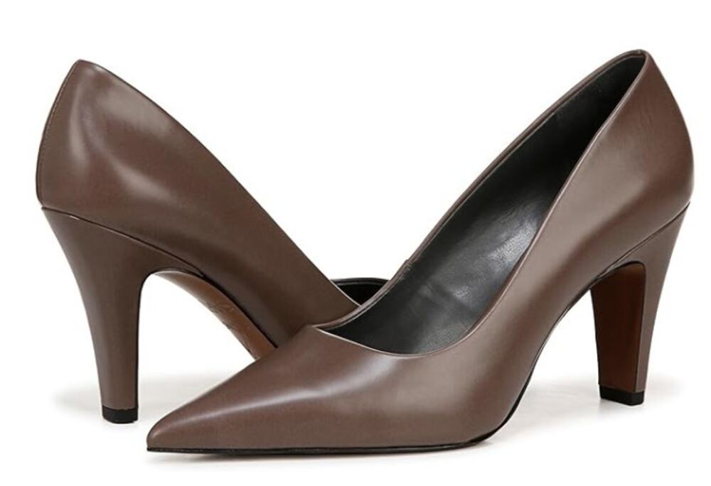 Franco Sarto Womens Sage Pumps Size 10 M EU 41 Truffle Brown Leather Heels NIB